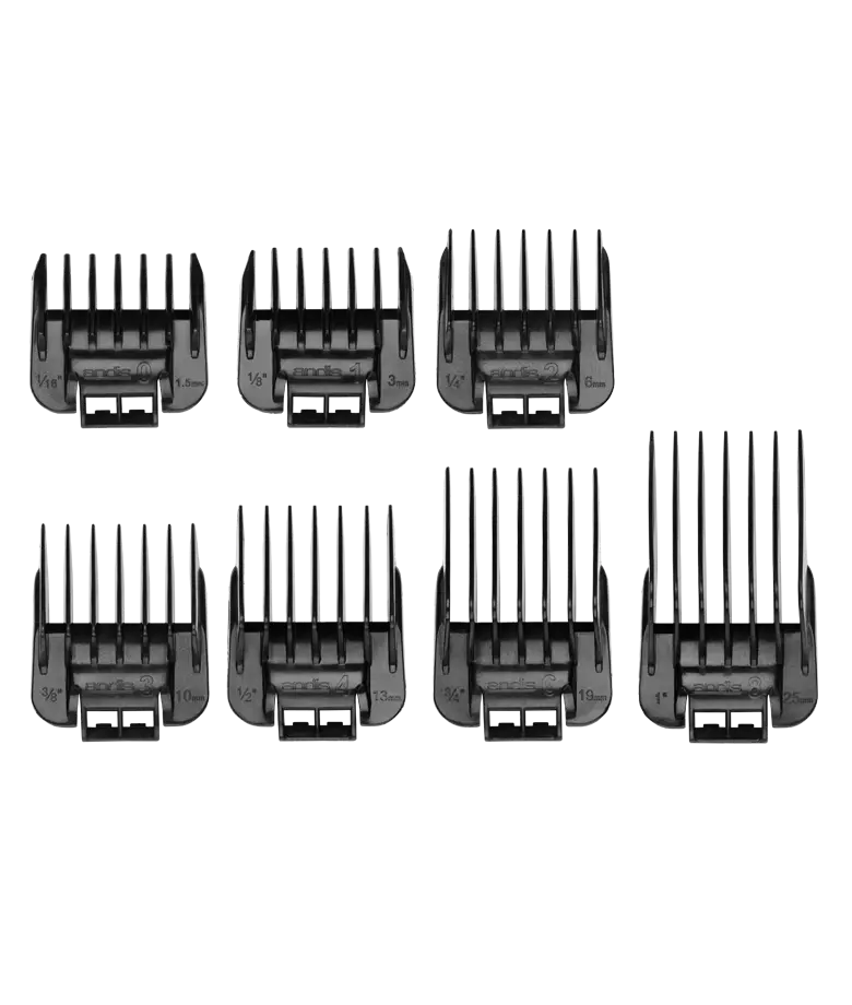 Andis Snap-On Blade Attachment Guards, 7pc Set