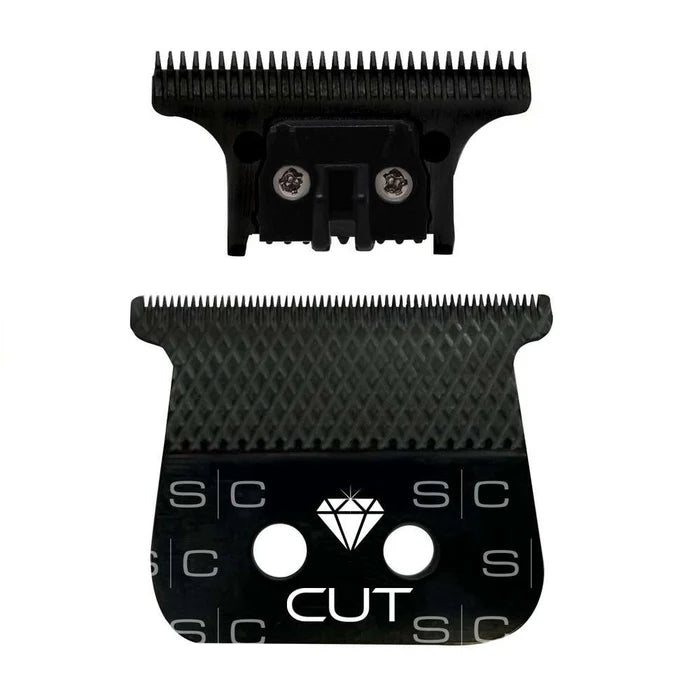 StyleCraft Diamond Cut - Black DLC Trimmer Blade with The One Cutter Replacement Set