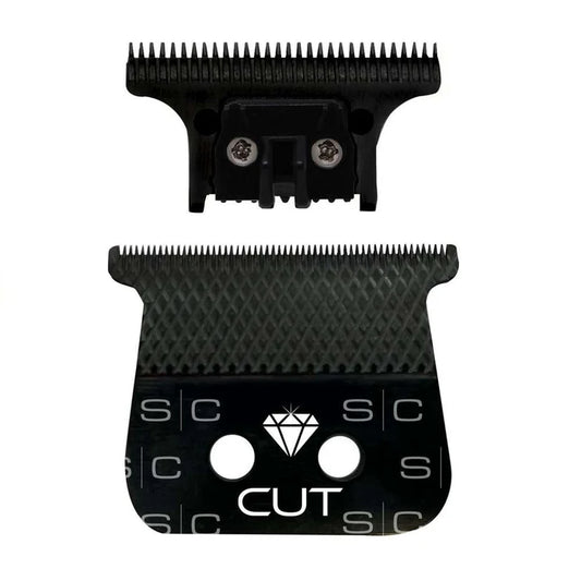 StyleCraft Diamond Cut - Black DLC Trimmer Blade with The One Cutter Replacement Set