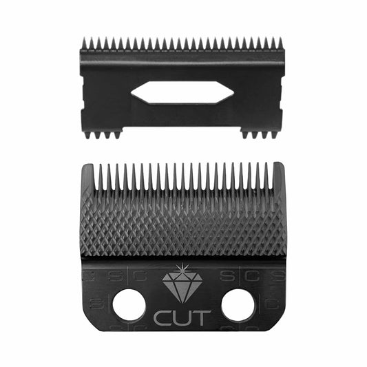 StyleCraft Diamond Cut - Black DLC Clipper Blade with Shallow 2.0